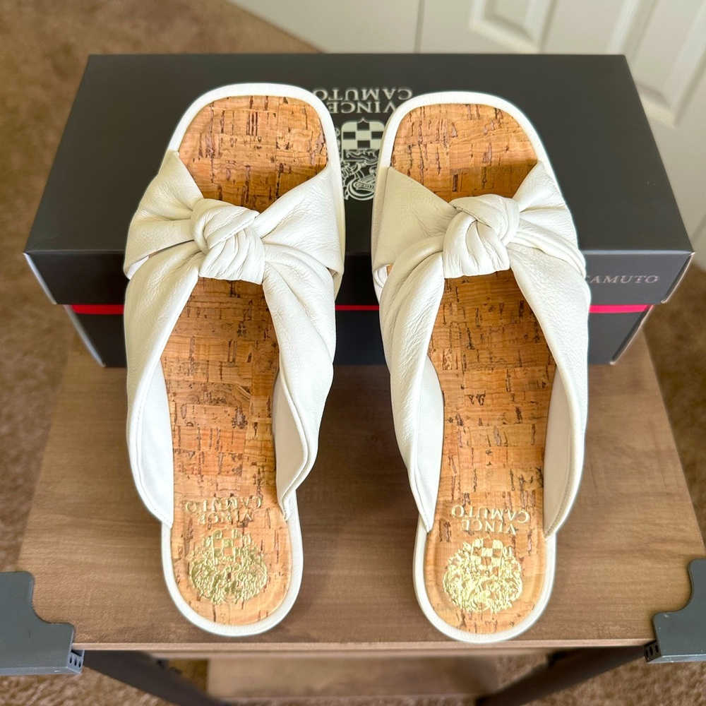 Vince Camuto IRINI White Cream Women's Sandals, New in Box